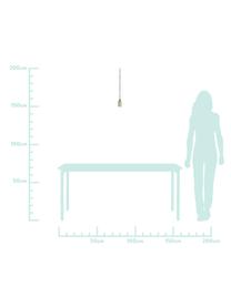 Snoerpendel Stil, Fitting: vermessingd metaal, Messingkleurig, Ø 4 x H 7 cm