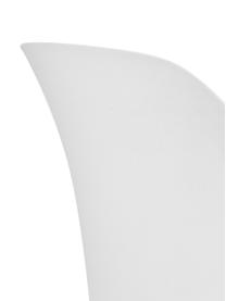 Design armstoelen Tango, 2 stuks, Zitvlak: polypropyleen, Poten: gepoedercoat staal, Wit, B 58 x D 54 cm