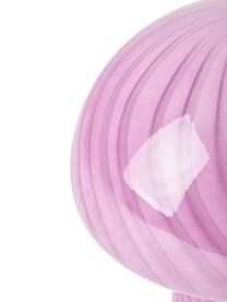 Lámpara de mesa pequeña de vidrio Mushroom, Lámpara: vidrio, Cable: plástico, Rosa, Ø 19 x Al 23 cm