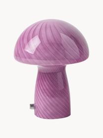 Malá stolní lampa ze skla Mushroom, Fialová, Ø 19 cm, V 23 cm