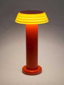 Kleine mobiele LED tafellamp PL1, dimbaar, Lampenkap: silicone, Rood, lichtgeel, Ø 13 x H 24 cm