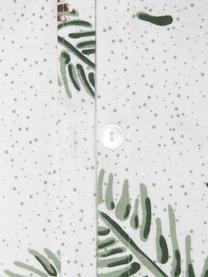 Flanell-Bettwäsche Pinecone mit winterlichem Muster, Webart: Flanell, Weiss, Grün, 135 x 200 cm + 1 Kissen 80 x 80 cm