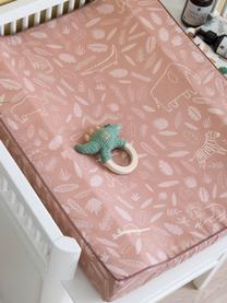 Przewijak z bawełny organicznej Wildlife, Tapicerka: bio-bawełna, Blady różowy, S 50 x D 63 cm