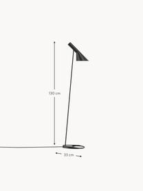 Kleine leeslamp AJ, Lamp: gecoat staal, Zwart, H 130 cm