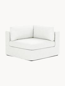 Eckmodul Russell mit abnehmbaren Bezügen, Bezug: 100% Baumwolle Der strapa, Gestell: Massives Kiefernholz, Spe, Webstoff Off White, B 103 x T 103 cm