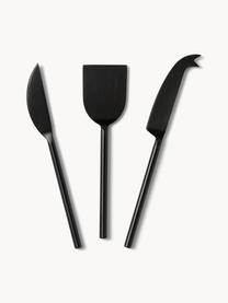 Set de fuente con cuchillos para quesos Jaya, 4 pzas., Mármol blanco, negro, An 48 x F 22 cm