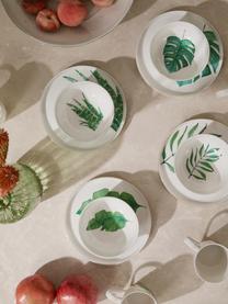 Súprava misiek s tropickým dizajnom Timba, 4 diely, Fine Bone China (porcelán)
Mäkký porcelán, ktorý sa vyznačuje predovšetkým žiarivým, priehľadným leskom, Biela, zelená, odtiene zlatej, vzorovaná, Ø 14 x V 7 cm