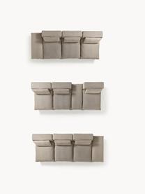 Modulares XL-Sofa Felix (3-Sitzer) mit Hocker, Bezug: 100 % Polyester Der strap, Gestell: Massives Kiefern- und Fic, Webstoff Greige, B 360 x T 140 cm