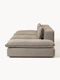 Modulares XL-Sofa Felix (3-Sitzer) mit Hocker, Bezug: 100 % Polyester Der strap, Gestell: Massives Kiefern- und Fic, Webstoff Greige, B 360 x T 140 cm