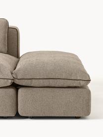 Modulares XL-Sofa Felix (3-Sitzer) mit Hocker, Bezug: 100 % Polyester Der strap, Gestell: Massives Kiefern- und Fic, Füße: Kunststoff Dieses Produkt, Webstoff Greige, B 360 x T 140 cm