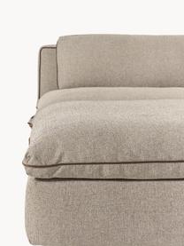 Modulares XL-Sofa Felix (3-Sitzer) mit Hocker, Bezug: 100 % Polyester Der strap, Gestell: Massives Kiefern- und Fic, Füße: Kunststoff Dieses Produkt, Webstoff Greige, B 360 x T 140 cm