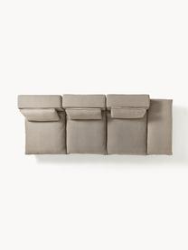 Modulares XL-Sofa Felix (3-Sitzer) mit Hocker, Bezug: 100 % Polyester Der strap, Gestell: Massives Kiefern- und Fic, Füße: Kunststoff Dieses Produkt, Webstoff Greige, B 360 x T 140 cm