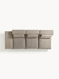 Modulares XL-Sofa Felix (3-Sitzer) mit Hocker, Bezug: 100 % Polyester Der strap, Gestell: Massives Kiefern- und Fic, Webstoff Greige, B 360 x T 140 cm