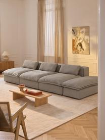 Sofa modułowa XL z pufem Felix (3-osobowa), Tapicerka: 100% poliester Dzięki tka, Nogi: tworzywo sztuczne Ten pro, Greige tkanina, B 360 x T 140 cm