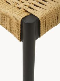 Sillas de madera y ratán Danny, 2 uds., Estructura: madera de haya, Asiento: fibras de ratán, Negro, beige, An 52 x F 51 cm