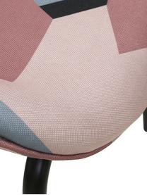 Gestoffeerde stoelen Dining, 2 stuks, Bekleding: polyester fluweel, Poten: gepoedercoat metaal, Multicolour, B 63 x D 48 cm