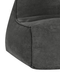 Cord-Sitzsack Cordone, Bezug: Cord (96% Polyester, 4% P, Griff: Polyester (Lederimitat), Anthrazit, 70 x 80 cm