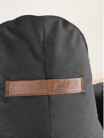 Puf saco de pana Cordone, Tapizado: pana (96% poliéster, 4% p, Asa: poliéster (cuero sintétic, Gris antracita, An 70 x Al 80 cm