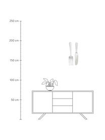 Set de decoración de pared de aluminio Cuddle, 2 pzas., Aluminio recubierto, Plateado, An 12 x Al 59 cm