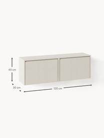 Zapatero de pared con puertas abatibles y frente acanalado Shea, Tablero de fibras de densidad media (MDF) lacado

Este producto está hecho de madera de origen sostenible y con certificación FSC®., Beige claro, An 120 x Al 40 cm