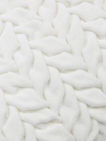 Cuscino in velluto bianco con imbottitura Smock, Rivestimento: 100% velluto di cotone, Bianco, Larg. 30 x Lung. 50 cm