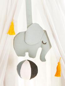 Carillon fatto a mano Elephant, Rivestimento: 100% cotone, Grigio, Larg. 16 x Alt. 20 cm