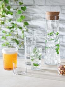 Filigrain waterglazen Gio van dun glas, 4 stuks, Glas, Transparant, Ø 7 x H 13 cm, 320 ml