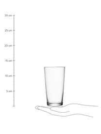 Pohár na vodu z tenkého skla Gio, 4 ks, Sklo, Priehľadná, Ø 7 x V 13 cm, 320 ml