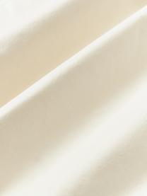 Federa in cotone percalle con raffinato decoro a righe River, Retro: 100% cotone, Bianco latte, antracite, Larg. 50 x Lung. 80 cm