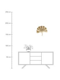 Dekoracja ścienna Ginkgo Leaf, Aluminium niklowane, Odcienie złotego, S 50 x W 44 cm