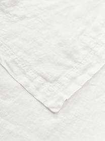 Tovaglia in lino bianco Duk, 100% lino, Bianco, Per 6 - 10 persone (Larg. 135 x Lung. 250 cm)