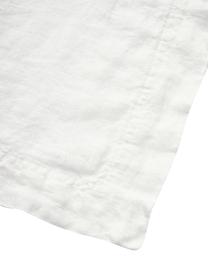 Nappe pur lin blanc Duk, 100 % pur lin, Blanc, Pour 6 à 10 pers. (larg. 135 x long. 250 cm)