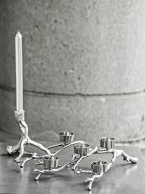 Teelichthalter Joshua, Aluminium, Silberfarben, B 40 x H 10 cm