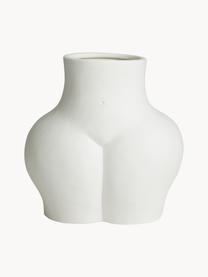 Design-Vase Avaji, H 23 cm, Keramik, Weiss, B 22 x H 23 cm