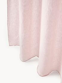 Cortinas semitransparente de lino con dobladillo Eleonara, 2 uds., 100% lino, Rosa claro, An 145 x L 260 cm