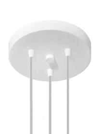 Lámpara de techo artesanal Fideus, Cable: plástico, Blanco, Ø 20 cm