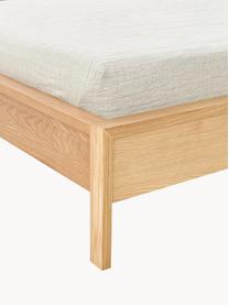 Cama de madera Tamica, con cabecero, Madera chapada en roble, Madera de roble, An 160 x L 200 cm