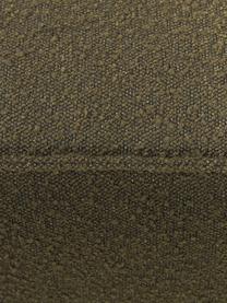 Sofa-Hocker Lennon aus Bouclé, Bezug: Bouclé (100 % Polyester) , Gestell: Massives Kiefernholz, Spe, Füße: Kunststoff Dieses Produkt, Bouclé Olivgrün, B 88 x T 88 cm