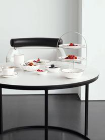 Dezertní talíř à table ligne noir, 4 ks, Bílá Okraj: černá