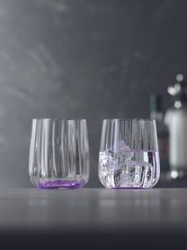 Kristall-Gläser Lifestyle, 2 Stück, Kristallglas, Lila, Ø 8 x H 9 cm, 340 ml