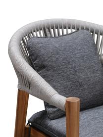 Krzesło ogrodowe z drewna akacjowego Malmö, 2 szt., Stelaż: drewno akacjowe, Czarny, ciemne drewno naturalne, S 60 x G 58 cm