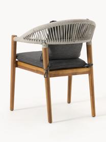 Zahradní židle z akáciového dřeva Malmö, 2 ks, Antracitová, světle šedá, akáciové dřevo, Š 60 cm, H 58 cm