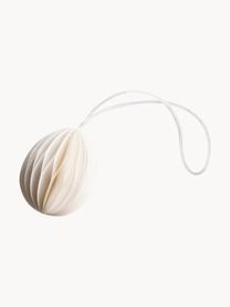 Ciondoli pasquali fatti a mano Ovoid 4 pz, Ø 4 cm, Carta, Bianco latte, Ø 4 cm