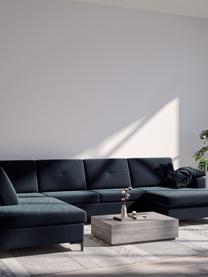 Rohová pohovka XL s funkcí spaní a úložným prostorem Moor, Tmavě modrá