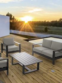 Outdoor loungeset Atlantic, 4-delig, Frame: gepoedercoat aluminium, Antraciet, lichtgrijs, Set met verschillende formaten