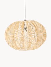 Lampada a sospensione in rattan Ufe, Paralume: rattan, Baldacchino: metallo verniciato a polv, Rattan, Ø 50 x Alt. 38 cm