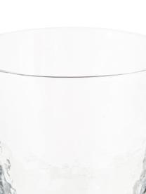 Vasos de vidrio soplado artesanalmente Hammered, 4 uds., Vidrio soplado artesanalmente, Transparente, Ø 9 x Al 10 cm, 250 ml
