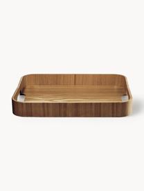 Drevený servírovací podnos Wood, Vŕbové drevo, Tmavé drevo, Š 35 x H 27 cm