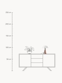 Lámpara de mesa LED regulable Pipistrello, Estructura: metal, aluminio pintado, Turrón brillante, Ø 27 x Al 35 cm