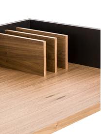 Petit bureau en bois noir Camille, Bois de chêne, noir, mat, larg. 90 x prof. 60 cm